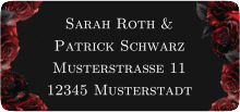 Absenderetikett Hochzeit "Gothic Rose"