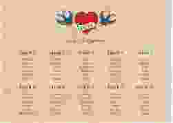 Sitzplan Poster Hochzeit "Tattoo"