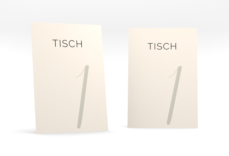Tischnummer Hochzeit Eheschließung Tischaufsteller beige