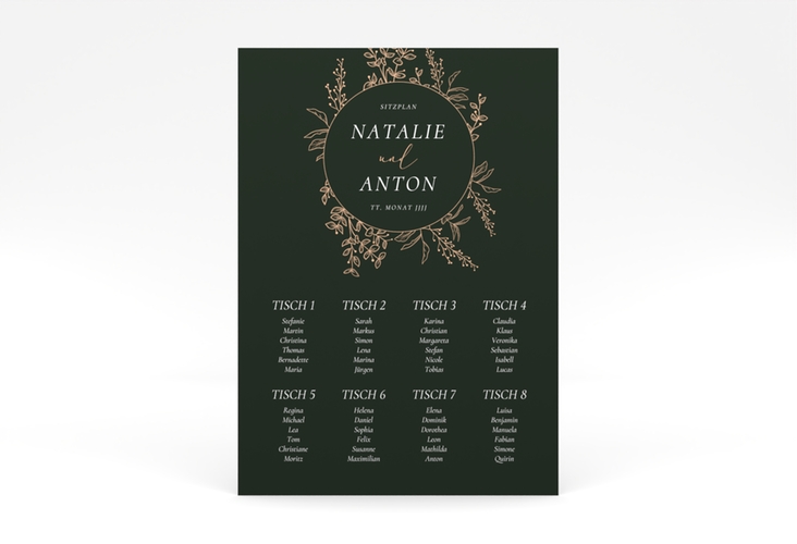 Sitzplan Poster Hochzeit Herbs 50 x 70 cm Poster
