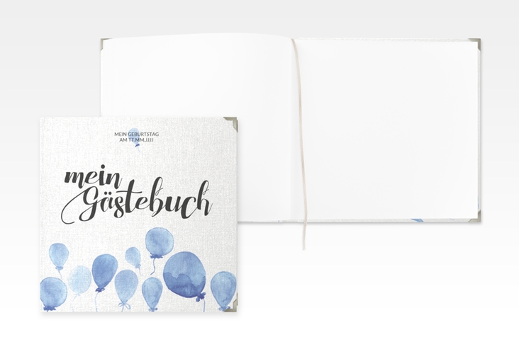 Gästebuch Selection Geburtstag "Ballon" Leinen-Hardcover blau