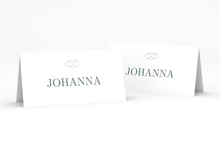 Tischkarte Hochzeit Infinity Tischkarten gruen