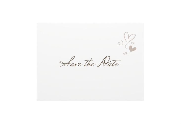 Save the Date-Visitenkarte Purity Visitenkarte quer weiss