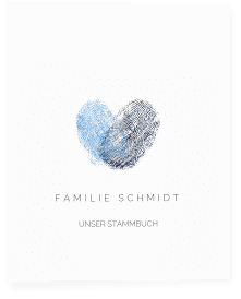 Klick: Details zu Stammbuch A4 "Fingerprint" anzeigen Stammbuch A4 Fingerprint Stammbuch A4 blau schlicht mit Fingerabdruck-Motiv