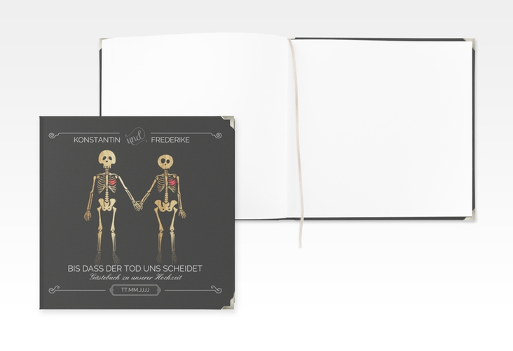 Gästebuch Selection Hochzeit Bones Leinen-Hardcover