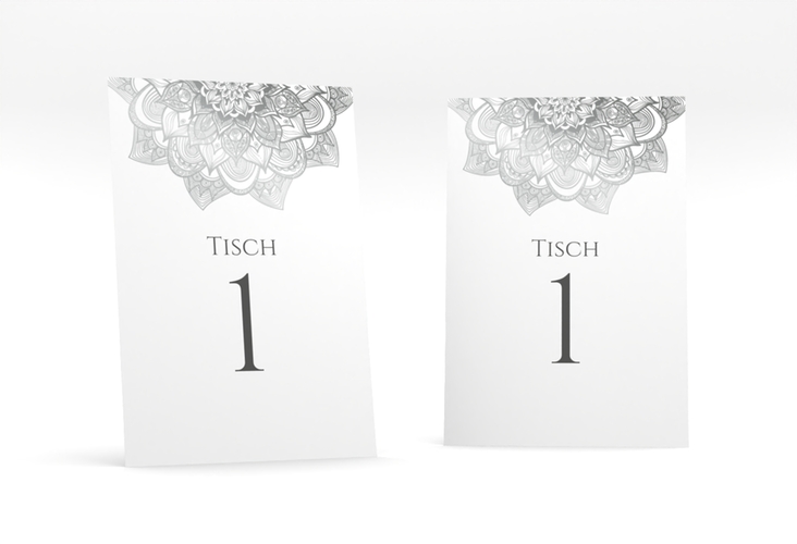 Tischnummer Hochzeit Delight Tischaufsteller grau