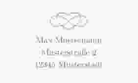 Empfängeretikett Hochzeit Infinity 63,5 x 38,1 mm lila