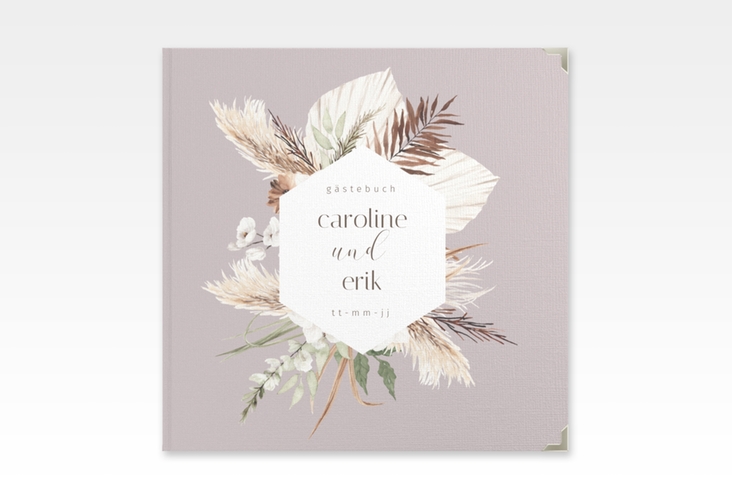 Gästebuch Selection Hochzeit Bohemian Leinen-Hardcover flieder