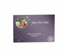 Klick: Details zu Biglietti Save the Date collezione Siena anzeigen Biglietti Save the Date collezione Siena A6 Postkarte lila