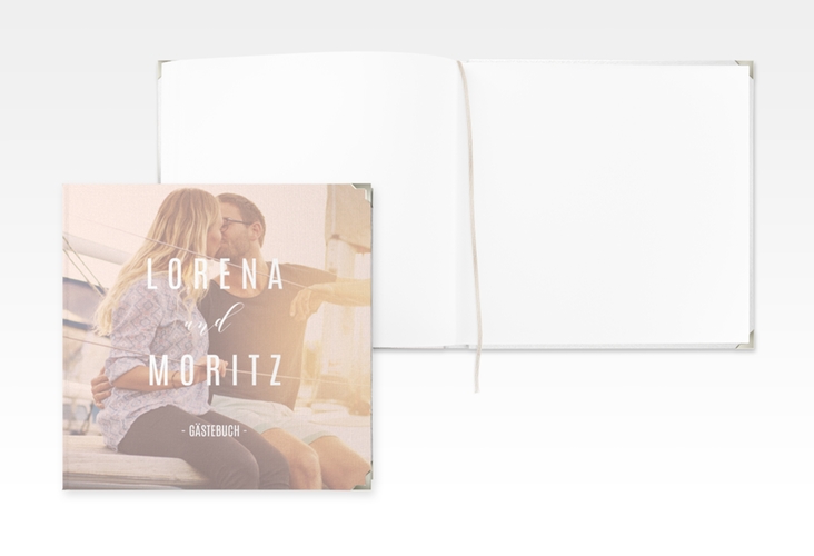 Gästebuch Selection Hochzeit Memory Leinen-Hardcover rosa