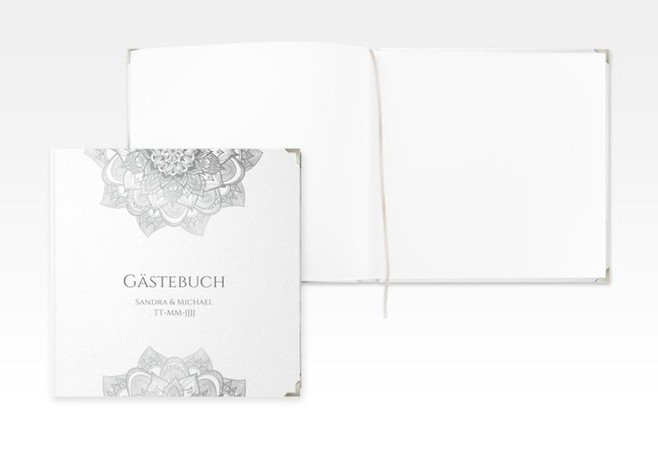 Gästebuch Selection Hochzeit Delight Leinen-Hardcover grau