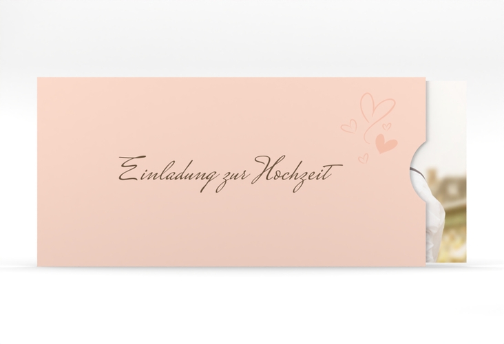 Hochzeitseinladung Purity Einsteckkarte apricot