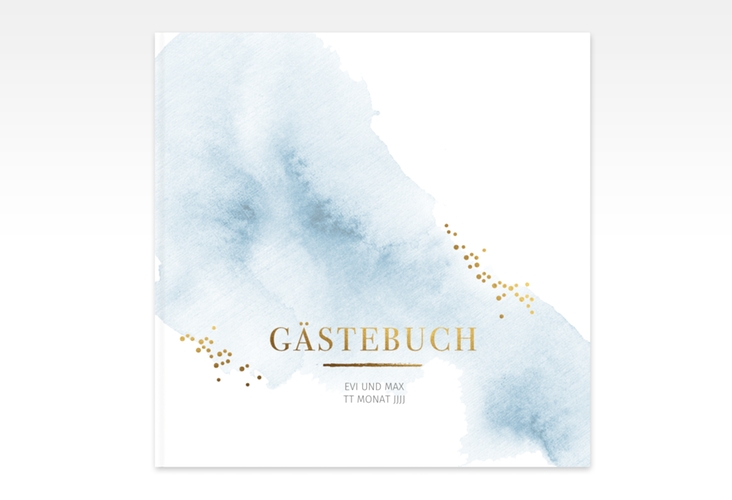 Gästebuch Creation Hochzeit Pastell 20 x 20 cm, Hardcover blau