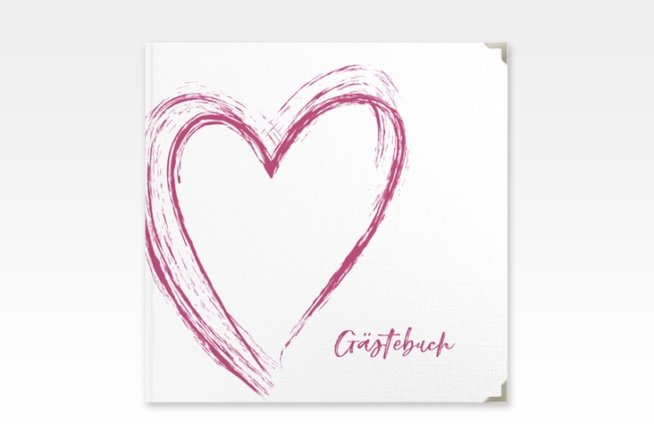 Gästebuch Selection Hochzeit Liebe Leinen-Hardcover pink