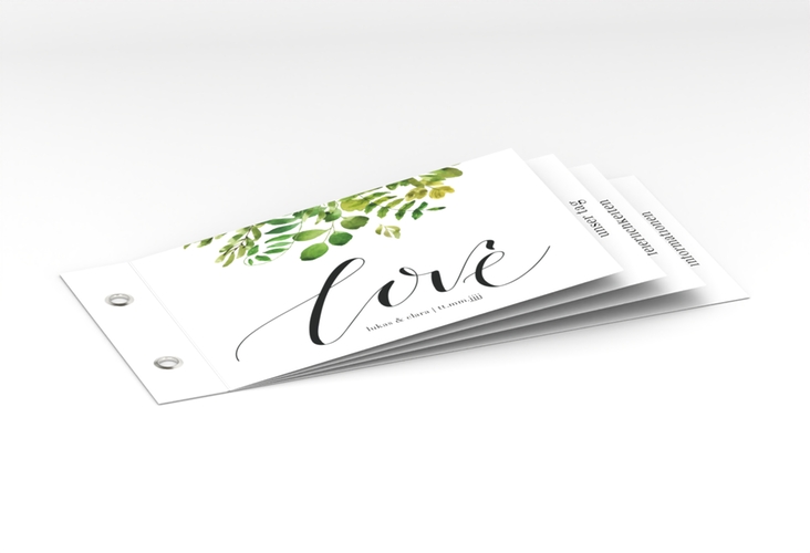 Hochzeitseinladung Botany Booklet weiss