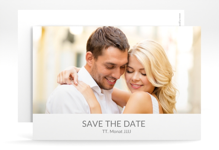 Save the Date-Karte Hochzeit Vista A6 Karte quer weiss