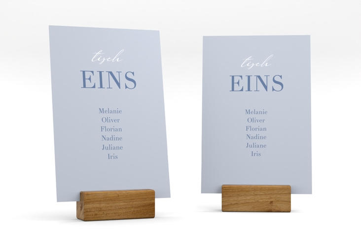 Tischaufsteller Hochzeit Moment Tischaufsteller blau