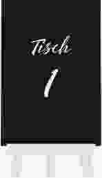 Tischnummer Hochzeit Glam Tischaufsteller schwarz