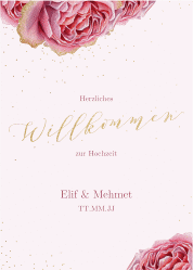 Klick: Details zu Willkommensschild Poster "Cherie" anzeigen Willkommensschild Poster Cherie 50 x 70 cm Poster rosa