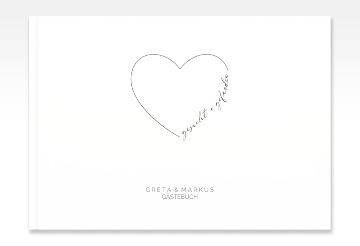 Gästebuch A4 quer Lebenstraum A4 quer, Hardcover weiss