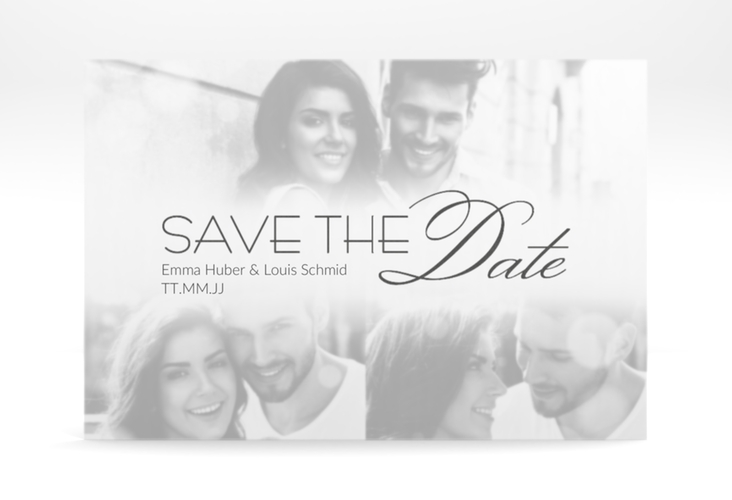 Save the Date Deckblatt Transparent "Bokeh" DIN A6 Deckblatt transparent
