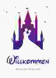 Willkommensschild Poster Castle 50 x 70 cm Poster lila