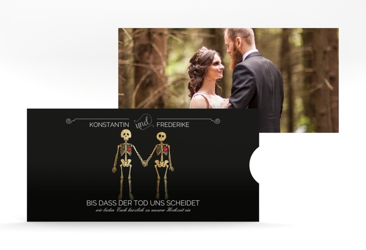 Hochzeitseinladung Bones Einsteckkarte
