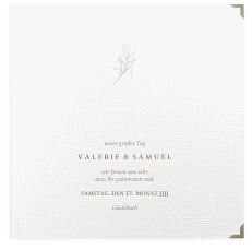 Klick: Details zu Gästebuch Selection Hochzeit "Ivy" anzeigen Gästebuch Selection Hochzeit Ivy Leinen-Hardcover weiss minimalistisch mit kleiner botanischer Illustration