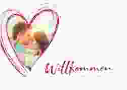 Willkommensschild Poster Liebe 70 x 50 cm Poster pink