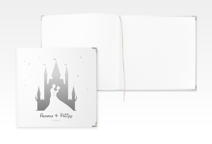Gästebuch Selection Hochzeit Castle Leinen-Hardcover grau