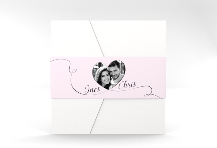 Hochzeitseinladung Dolce Pocketfold rosa