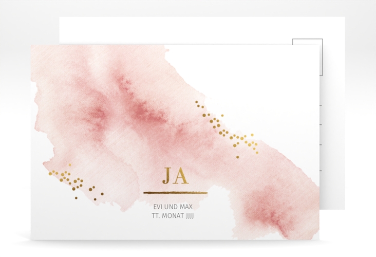 Save the Date-Postkarte Pastell A6 Postkarte