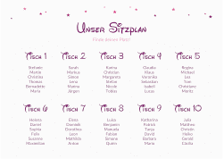 Klick: Details zu Sitzplan Poster Hochzeit "Castle" anzeigen Sitzplan Poster Hochzeit Castle 70 x 50 cm Poster pink