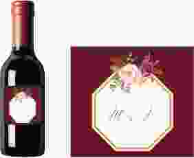 Piccoloetikett Hochzeit Prachtvoll Etikett Piccolo rot
