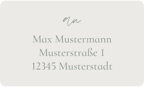 Klick: Details zu Empfängeretikett Hochzeit "Day" anzeigen Empfängeretikett Hochzeit Day 63,5 x 38,1 mm weiss mit Datum im minimalistischen Design