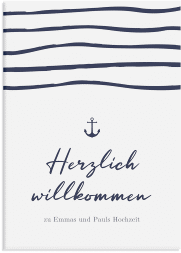 Willkommensschild Leinwand "Liebesanker"