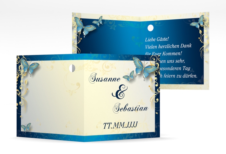 Geschenkanhänger Hochzeit Toulouse Geschenkanhänger 10er Set blau