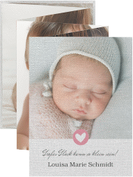 Foto-Leporello Baby Herzenswunsch Leporello rosa
