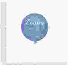 Gästebuch Taufe Balloon Ringbindung blau