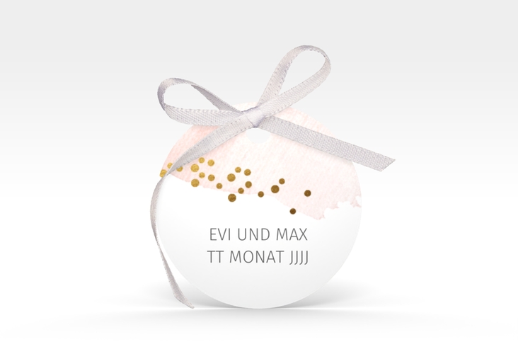 Geschenkanhänger Hochzeit Pastell Geschenkanhänger, rund