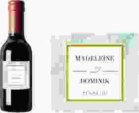 Piccoloetikett Hochzeit Marble Etikett Piccolo gruen