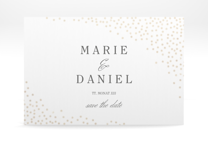 Save the Date Deckblatt Transparent "Glitter" DIN A6 Deckblatt transparent weiss