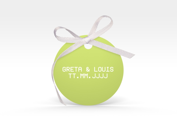 Geschenkanhänger Hochzeit Weddingpass Geschenkanhänger, rund gruen