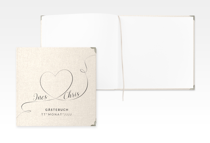 Gästebuch Selection Hochzeit Dolce Leinen-Hardcover beige