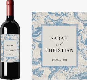 Weinetikett zur Hochzeit Toile