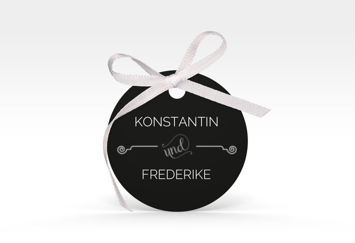 Geschenkanhänger Hochzeit Bones Geschenkanhänger, rund