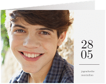 Danksagung Jugendweihe Classy A6 Klappkarte quer weiss