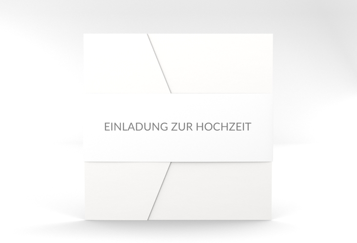 Hochzeitseinladung Vista Pocketfold weiss