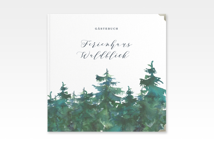 Gästebuch Selection Ferienwohnung Waldblick Leinen-Hardcover weiss