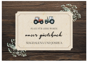 Klick: Details zu Gästebuch A4 quer "Bauernhochzeit" anzeigen Gästebuch A4 quer Bauernhochzeit A4 quer, Hardcover braun